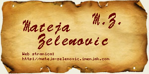 Mateja Zelenović vizit kartica